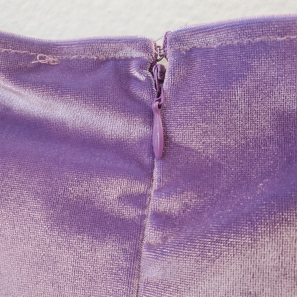 NWT Kendall + Kylie Faux Wrap, Cascading Ruffle Mini Dress in Lavender V… - Picture 4 of 10